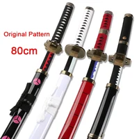 31.5" Handmade Japanese Roronoa Zoro Katana Anime Cosplay Sword Bamboo Wood Samurai Sword Kitetsu wado ichimonji 1