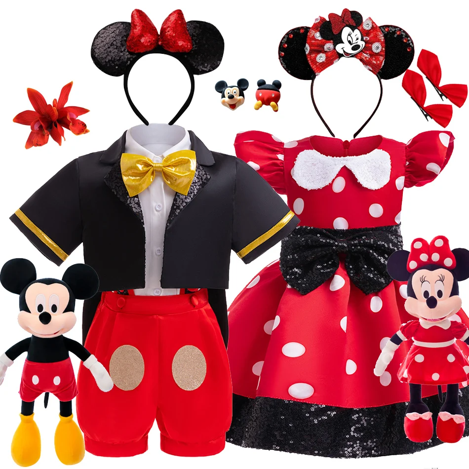 Disney-vestido-de-Mickey-Mouse-para-ni-as-ropa-de-dibujos-animados-de ...