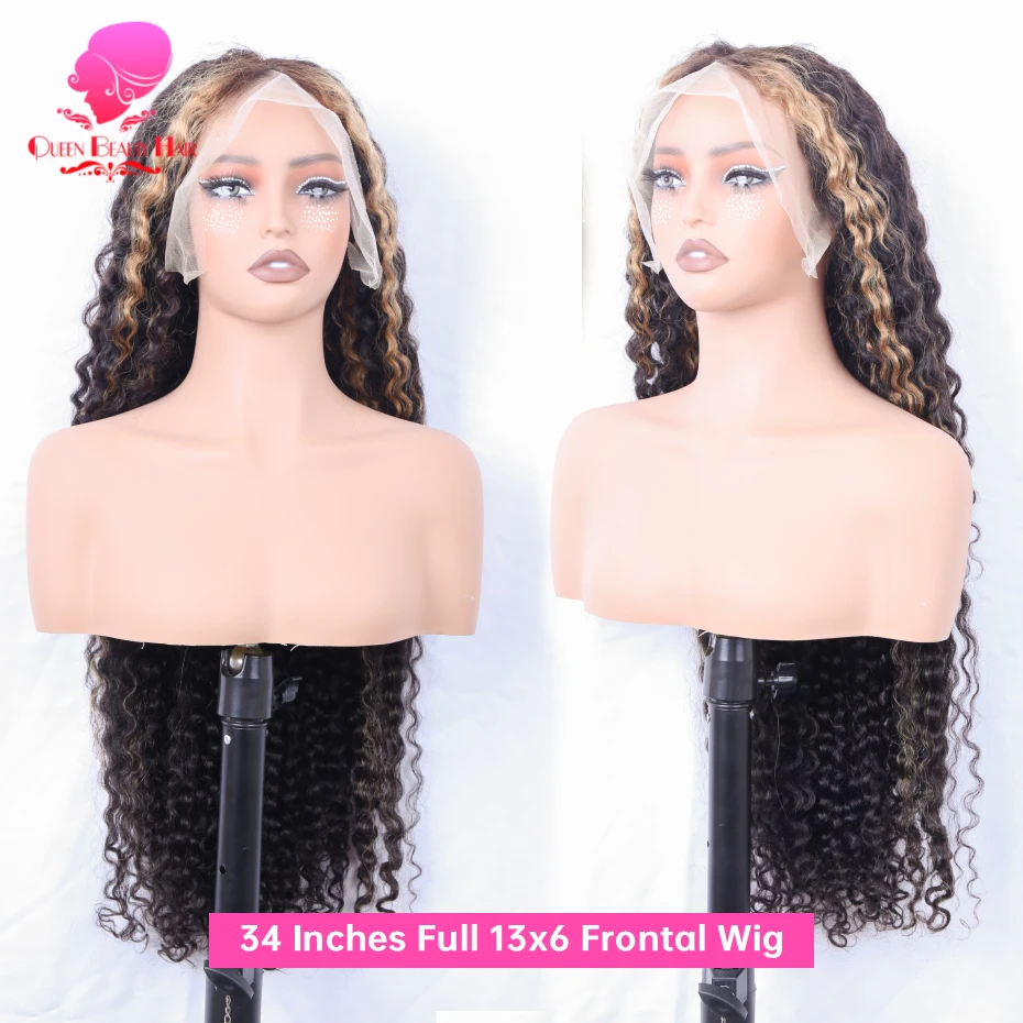 27 Skunk Stripe Perücken 13x4 13x6 360 Lace Frontal Perücke Wasserwelle Natürlich Gefärbte Echthaar-Perücken Blonde Highlight Lace Front Perücken – Detail 9