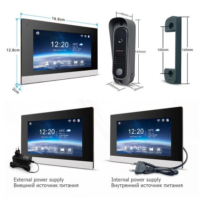 1080P Video intercom  System DoorPhone for Home  TUYA Wireless WiFi Smart with  Infrared night vision doorbell Motion detection 4