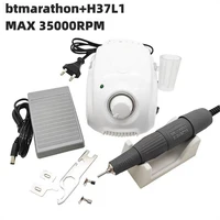 65W BT Marathon Champion-3 Manicure Machine 45K 35K H37L1 H200 Handle Electric Nail Drill Milling Cutter Polishing Nail File Set 2