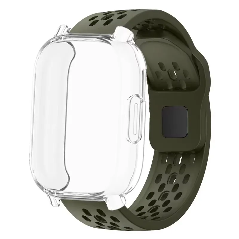 Silicone Strap and TPU Shell with Breathable Soft Bracelet Band and Screen Protector