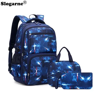 Students 3pcs School Bags Boys Pen and Lunch Tote Bag Large Size Children High Quality Backpacks Kids 2026 New Year Gift Bookbag 1
