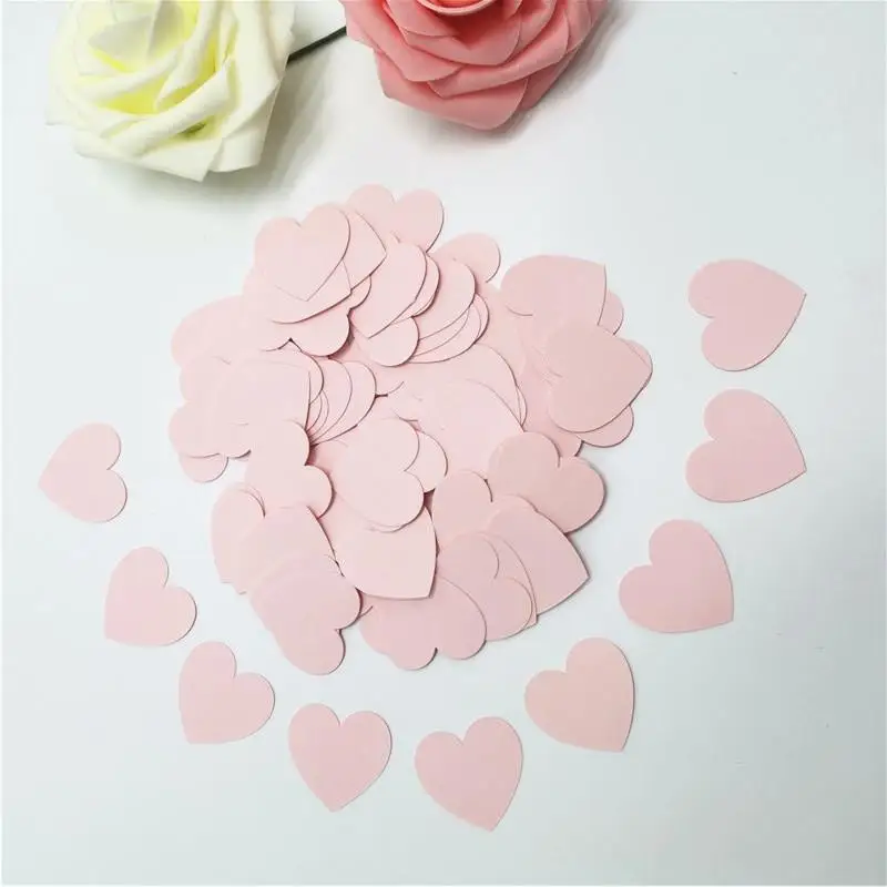 Glittler Rose Gold 3cm Heart Paper Confetti Wedding Card Paper Confettis Birthday Party Supplies Baby Shower Decor 100pcs Paper Confetti Party Decorations