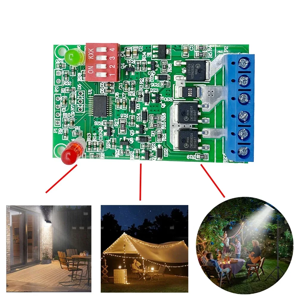 Modulo Ricarica Solare Per Luci Da Giardino - Regolatore Per Batterie Litio 3.2V/3.7V, Con Telecomando