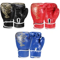 Adults Boxing Gloves Breathable PU Leather Fighting Gloves Kids Boxing Training Kickboxing Gloves for Gym Indoor Outdoor Sport