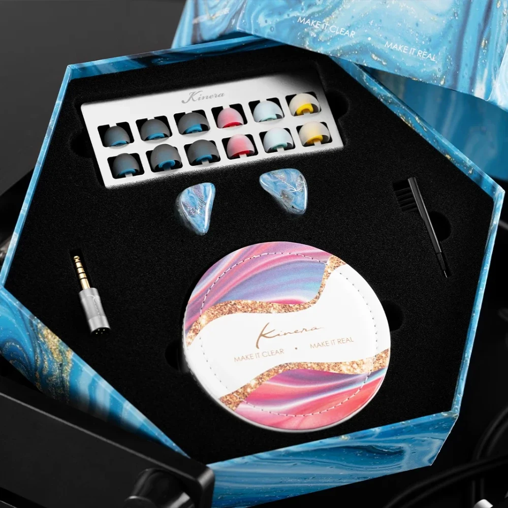Kinera Freya 2.0 HIFI in-Ear Earphone 1DD+3 Knowles BA Hybrid Driver IEMs Monitor Headphone with Detachable 0.78mm 2pin Cable