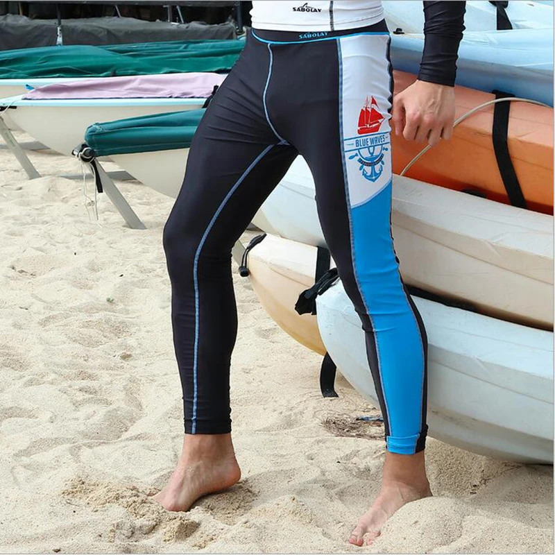 SABOLAY Men Long Sleeved Swimwear Diving Sunscreen Wetsuit Quick Drying UV Protection Beach Surfing Swim Suits Bathing Suit