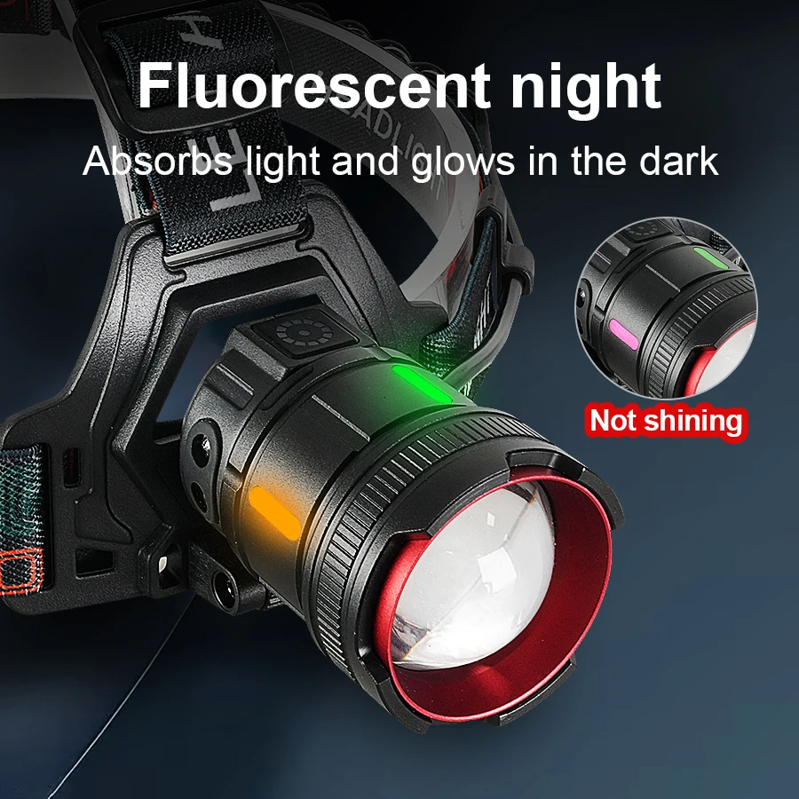 8000000LM 500W 가장 강력한 헤드램프 장거리 3000M 충전식 LED 헤드라이트 18650 캠핑 낚시 헤드 손전등 랜턴