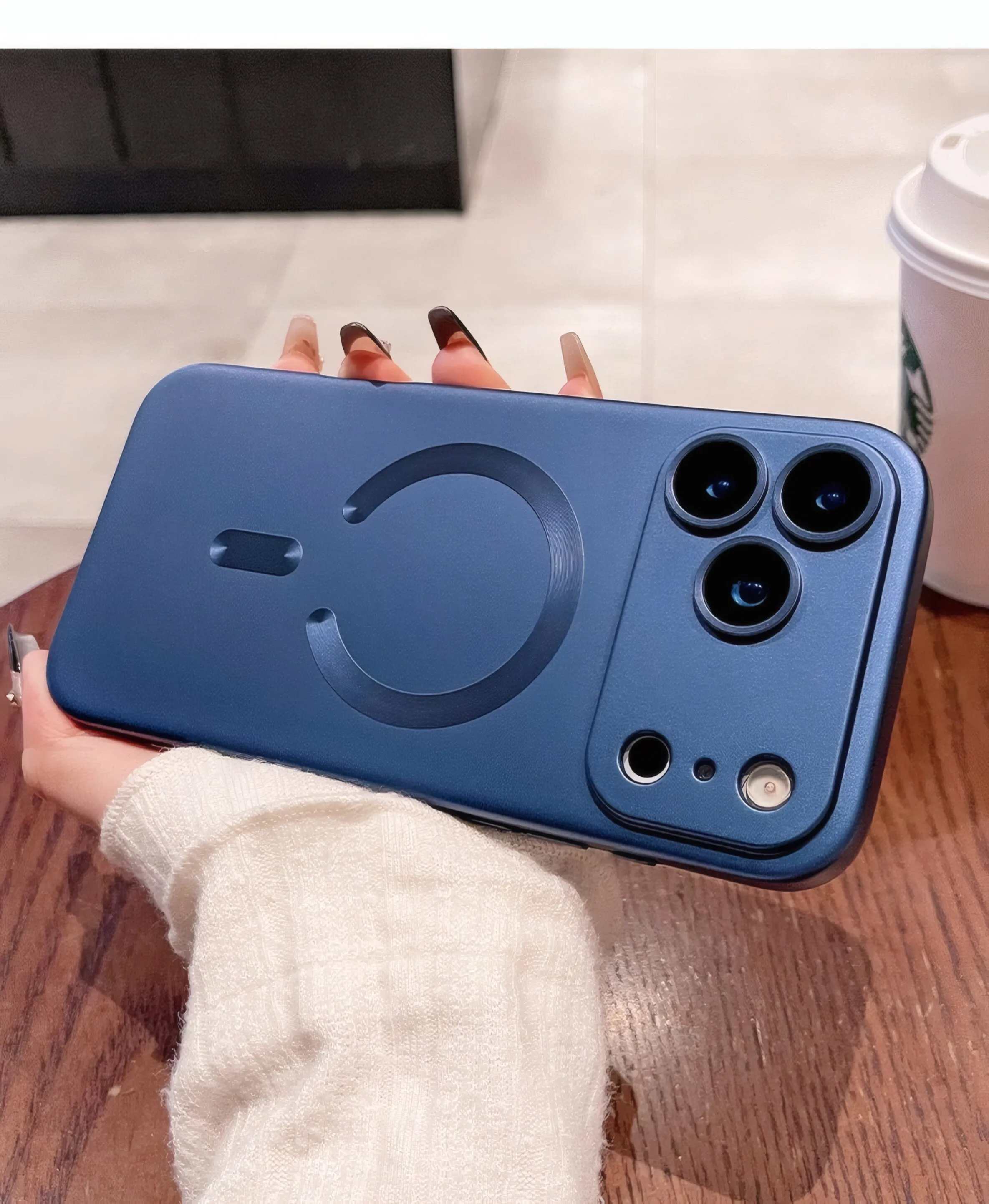 Luxury Matte Magnetic Wireless Charging Case with Glass Lens Protector
