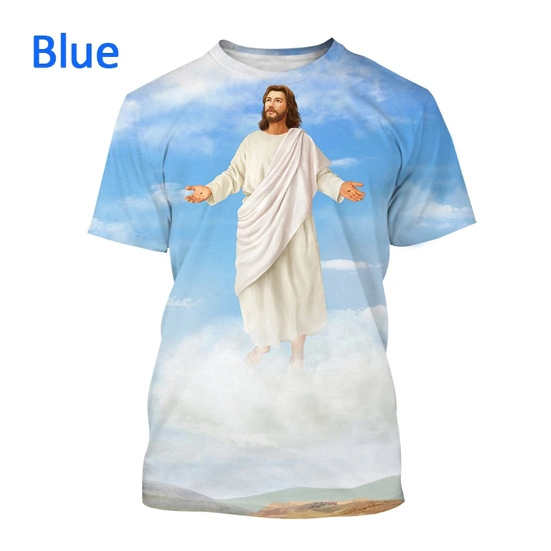 

3D The Cross Printing Fashion T-shirt About Jesus Love Everyone Christian Men's T-shirt Summer O Neck Short Sleeves Tops Clothes