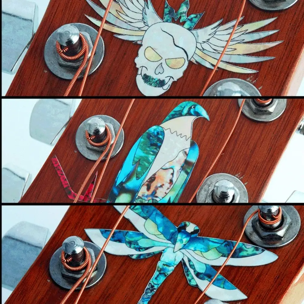 Guitar Head Sticker PVC Personalise Guitar Panel Sticker Inlay DIY Headstock Decal Electric
