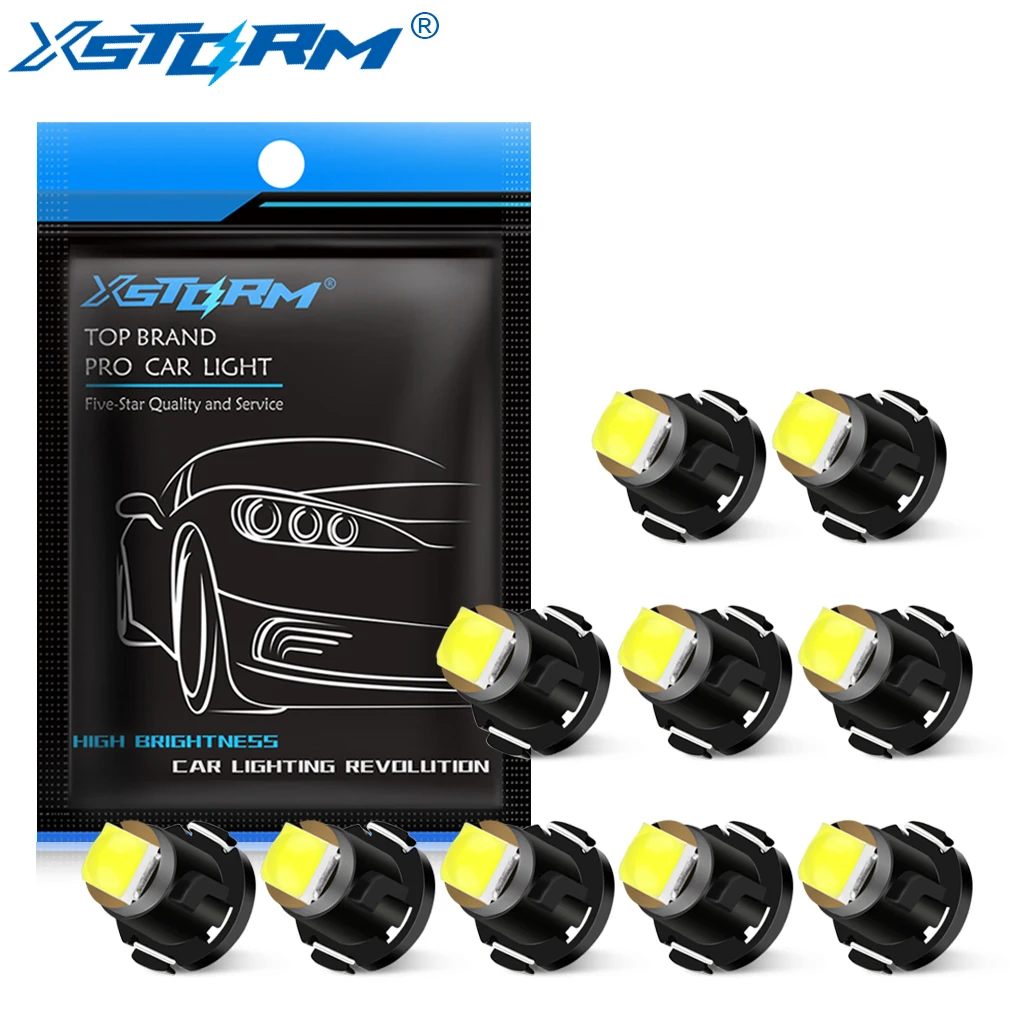 10Pcs T3 T4.2 T4.7 Led Bulb Canbus Super Bright Car Interior Lights Dashboard warming indicator Wedge Auto Instrument Lamp 12V