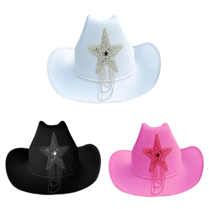 

Ковбойская шляпа для невесты, шляпа для дискотеки, невесты, Cowgirl, головной убор для девичника, вечерние, свадебная шляпа 066F
