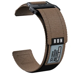 Premium 22mm Nylon Strap for Garmin Watches - Universal Fit (Brown)
