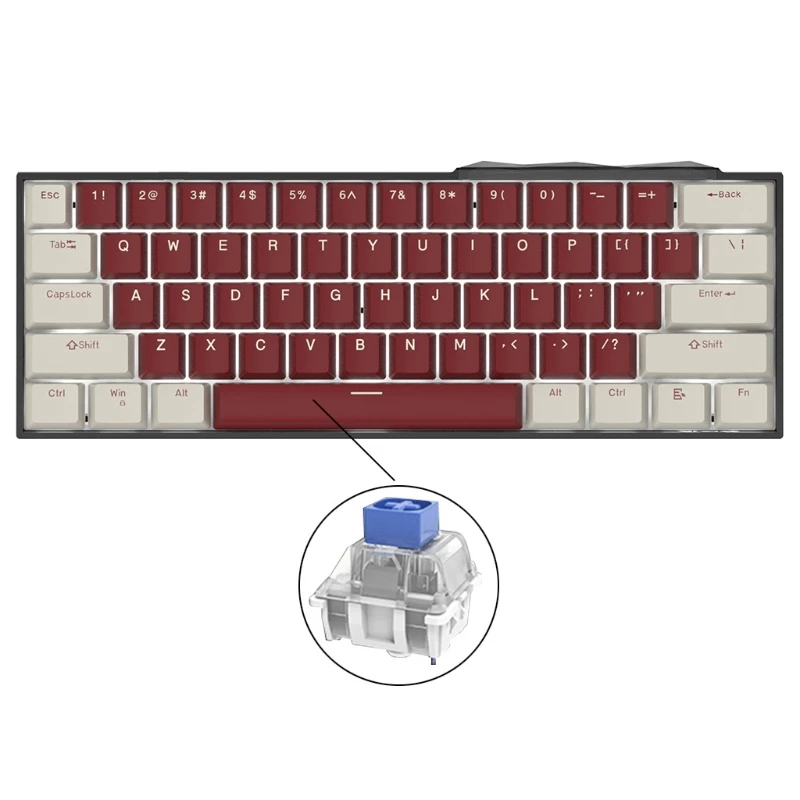 

Mini 60% Compact 61 for KEY Keyboard 3 RGB Keyboard Gateron for PC