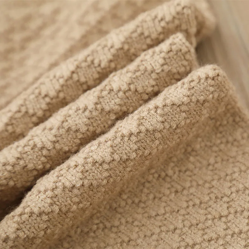 Girls Wide Leg Knit Pants Diamond Grid Pattern Trousers