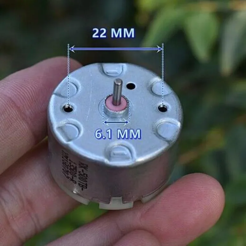 RK-500TB-13500 Micro Motore DC6V-12V 5600RPM Rotondo 32mm Spazzatrice Robot Pulitore Carbone Spazzolato RC500 Motore Elettrico - immagine 3