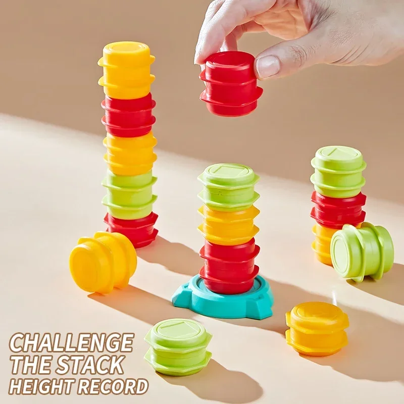 Plastic Kids Engineering Truck Forklift Stacking Game Toy