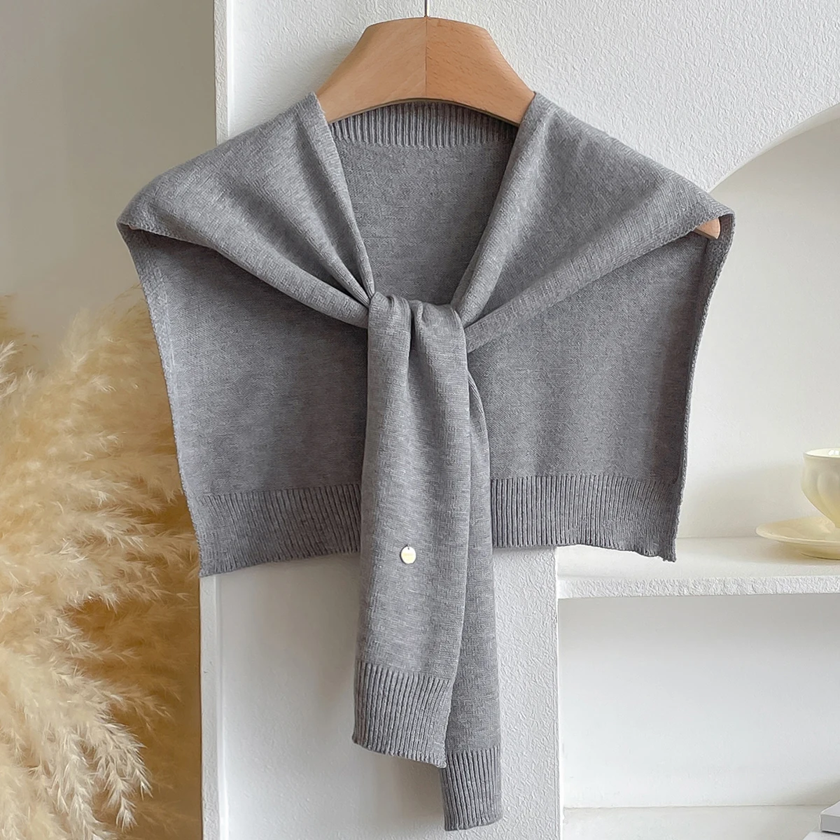 Women Latest Design Korean Style Knitted Shawl Summer Solid Sunscreen Pashmina Scarves Lady Wraps Bandana Spring Girl Soft Scarf