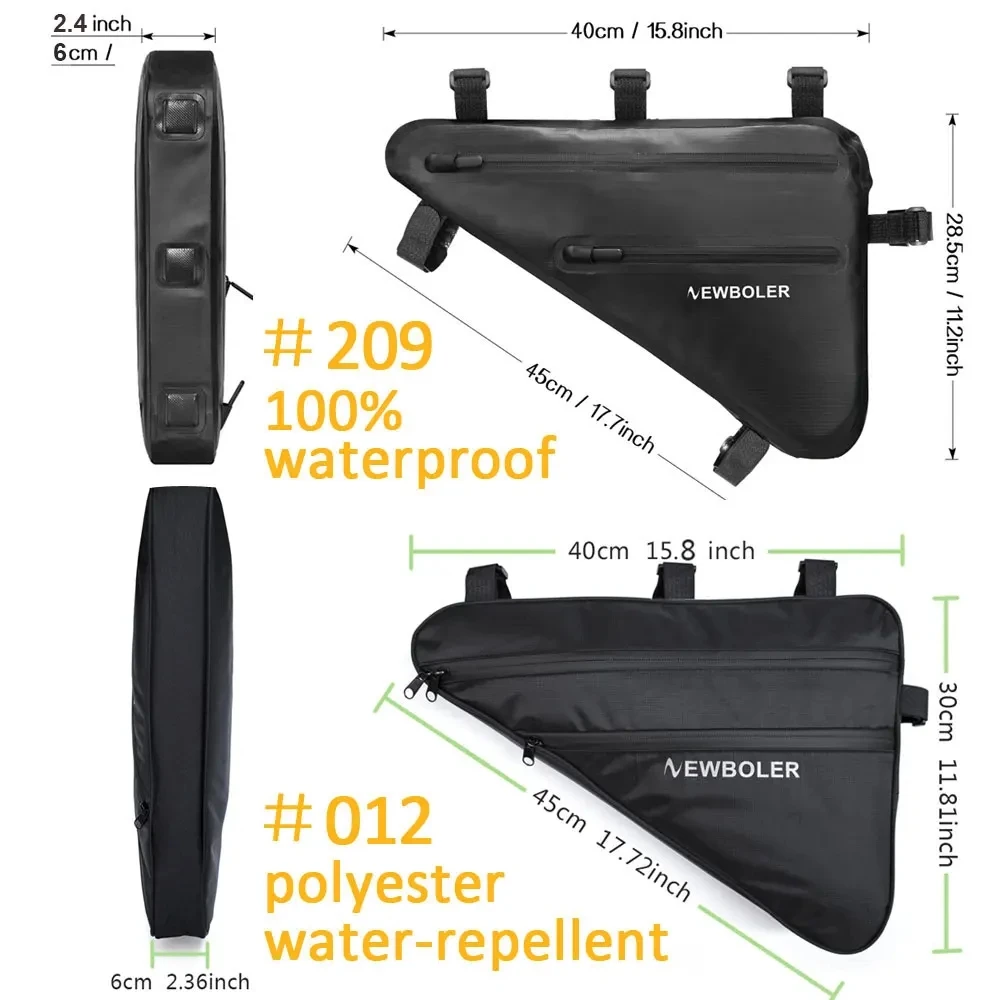 Rainproof Large Capacity Bike Frame Bag 6