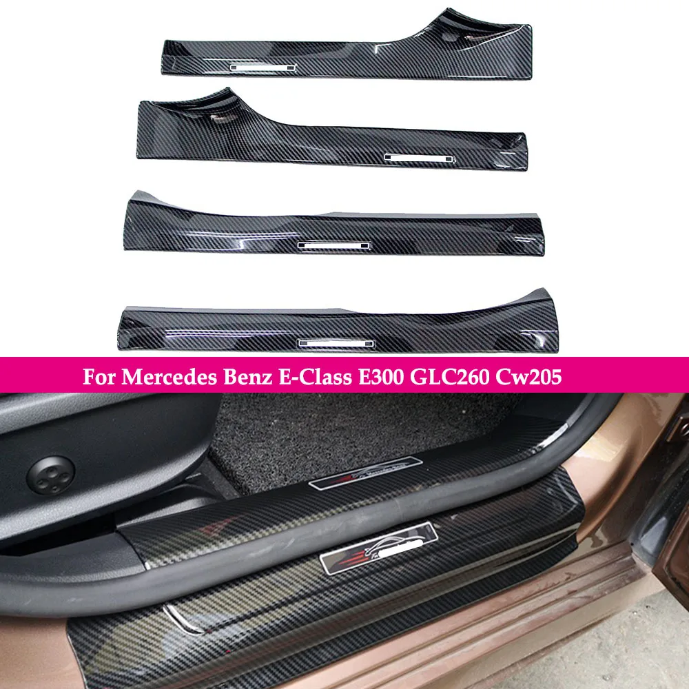 

Правая полоса двери из углеродного волокна для Mercedes Benz E-Class E300 GLC260 W205 C200, модификация интерьера, протектор