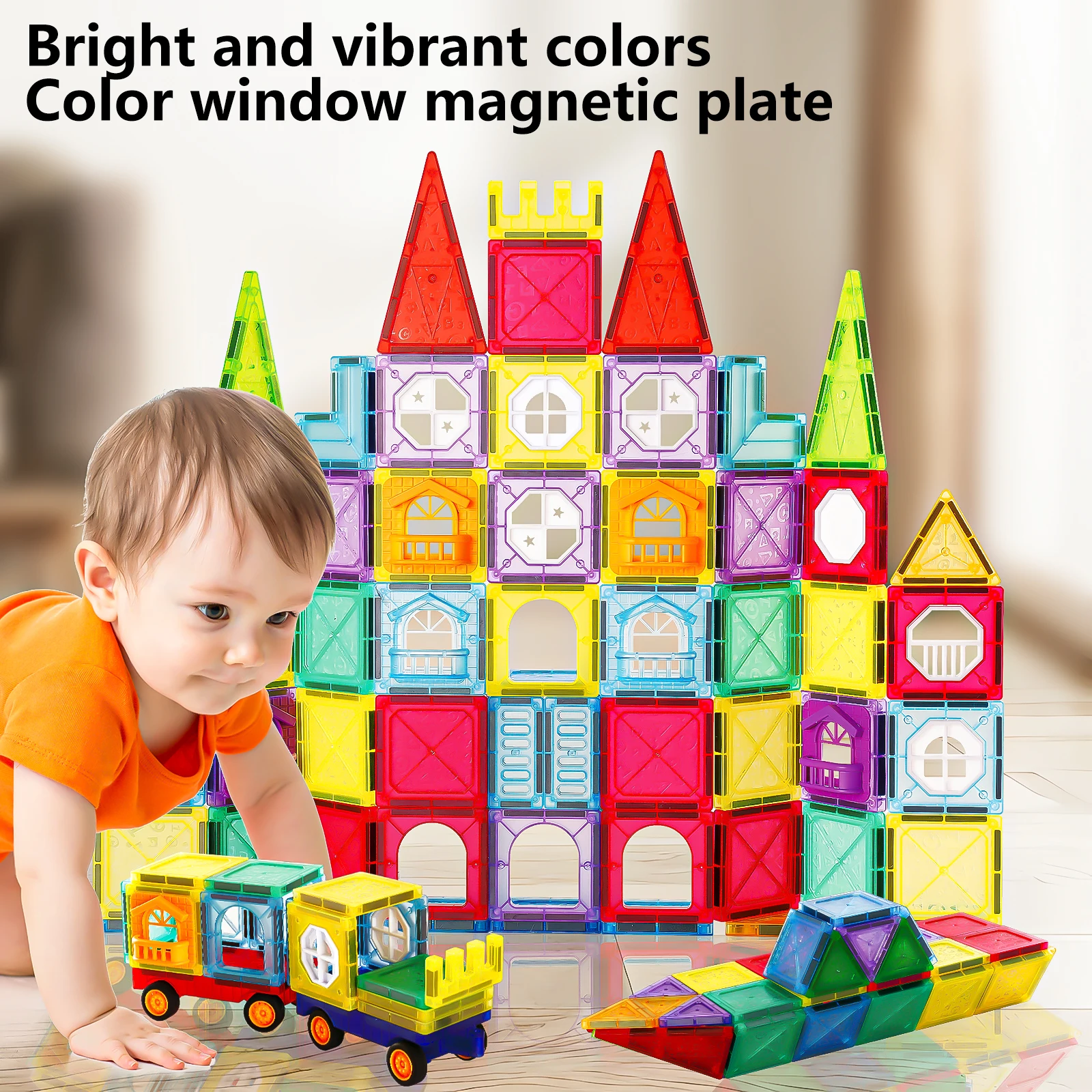 2pcs magnetic car creative toys for boys and girls over 3-8 years old to stimulate creativity and brain development magnetic assembly toy magnetic alphabet toys