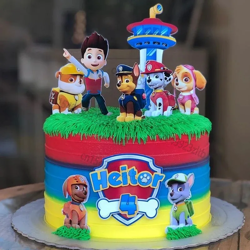 Paw Patrol Cartoon Set Bambini Festa Di Compleanno Plug-In Forniture Tazza Per Bambini Torte Feste Di Carte Inserti Per Torte Decorazione Per Torte Da