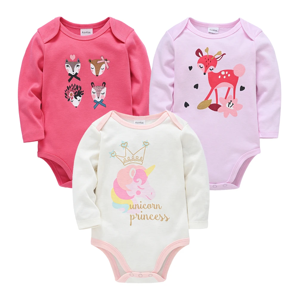 

Kavkas Baby Girls Clothes Romper Pink Cute 100%Cotton Newborn Infant Costume Cartoon Bodysuit Jumpsuit For Bebe 0-12Months
