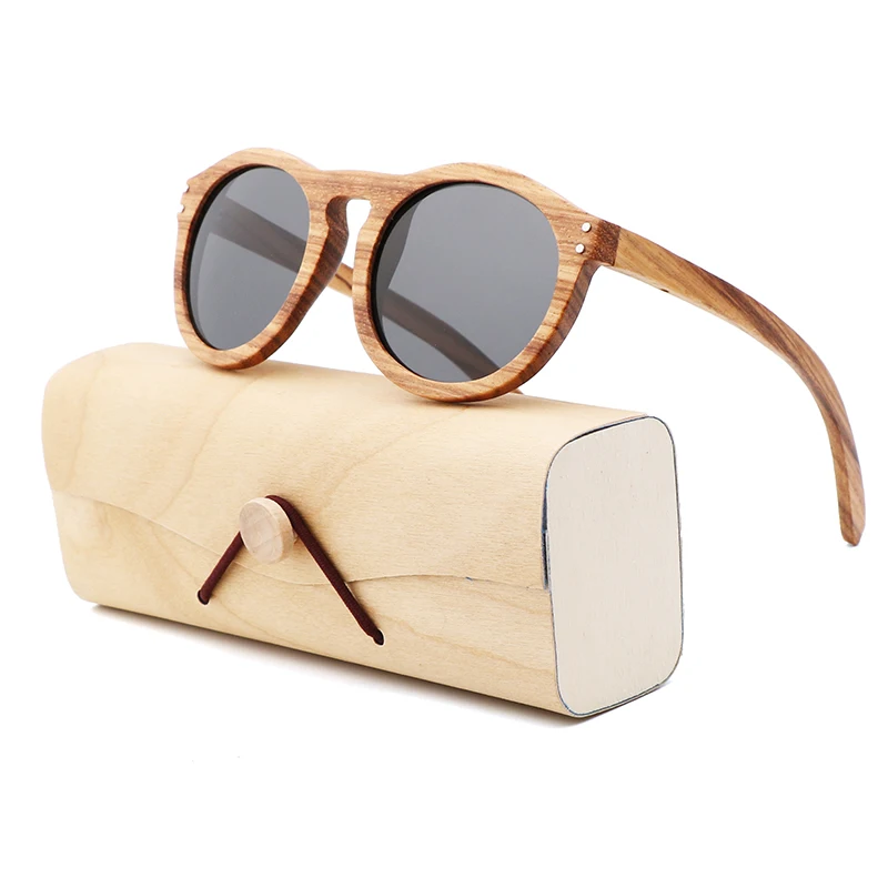 

2023 New 100% Real Zebra Wood Sun Glasses Women Round Wooden Sunglasses UV400 Fashion Sunglass Sport Sun Glasses Driving Oculos