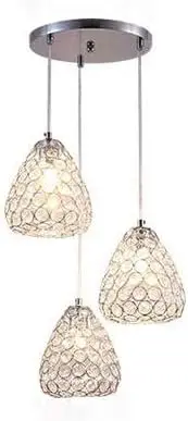 

Light Dining Chandelier Pendant Light Nordic Crystal Adjustable Hanging Ceiling Lamp E27 Living Room Bedroom Bar Club