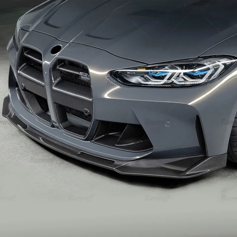 BMW 자동차 스플리터 바디 키트, G80 M3 G82 M4 G83 용 드라이 카본 프론트 디퓨저 범퍼 스플리터 립 V 스타일 2021 업