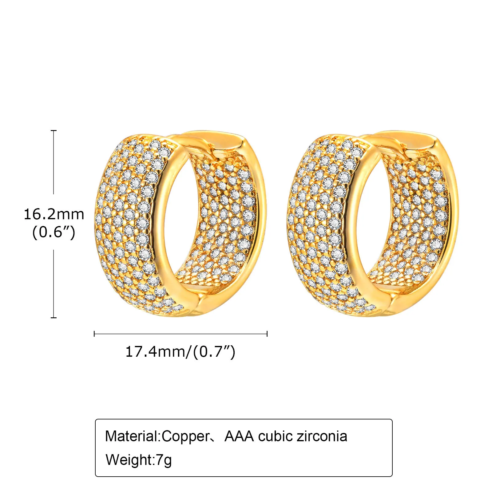 akky ベージュ38 Crux Overthick Huggie Hoops - 18K Gold Plated | Sterling