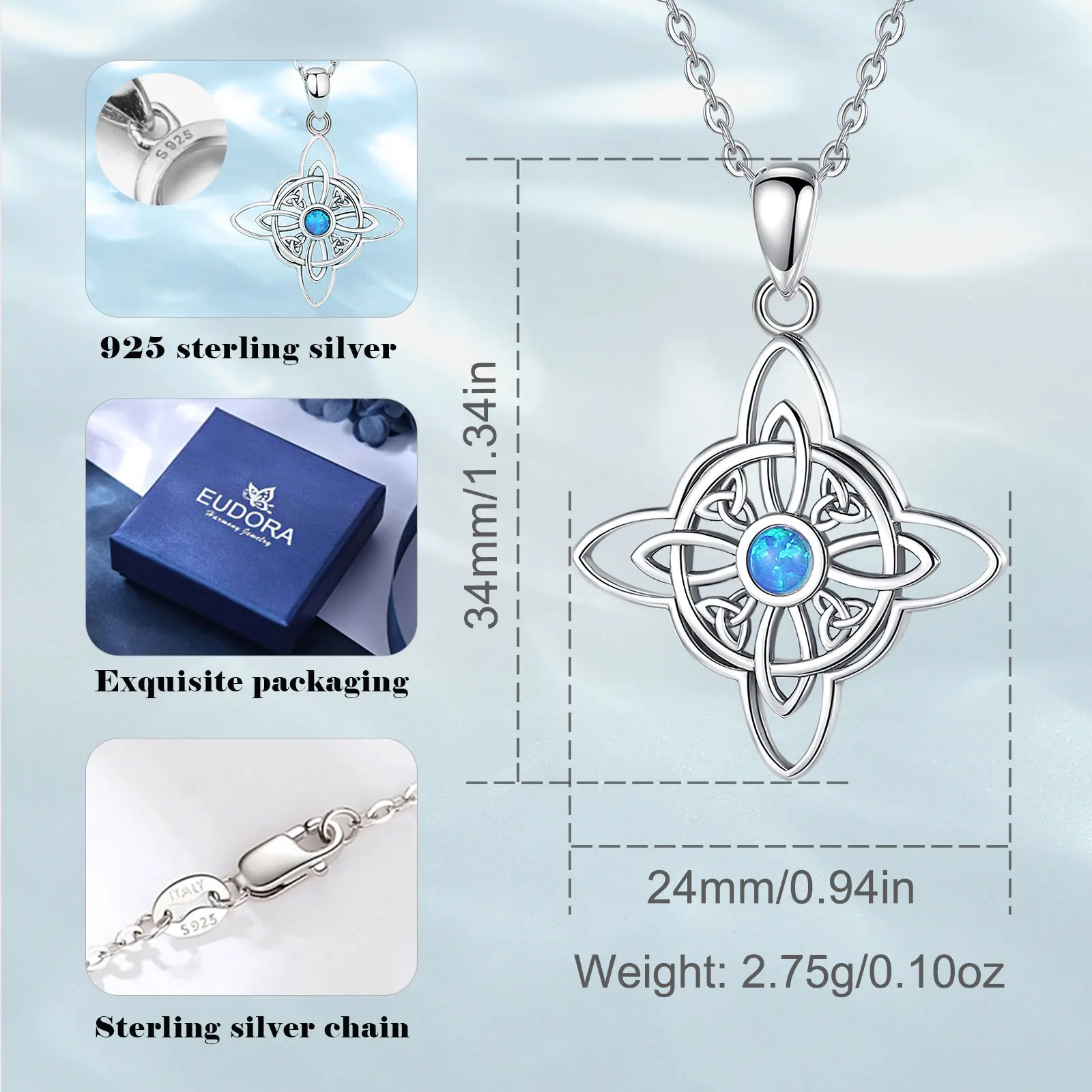 Silver necklace charms Pendant necklace Silver necklace Silver pendant 925 Sterling Silver Witchcraft Celtic Knot Geometry Necklace for Men Women