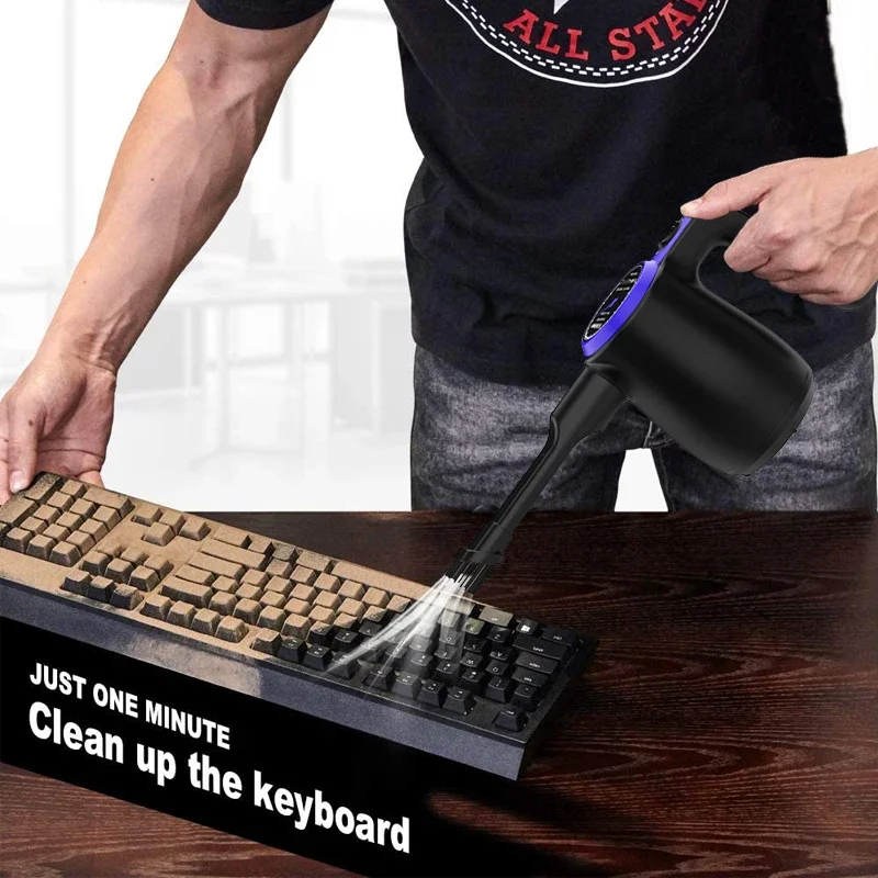 Ventilador de ar Comprimido Elétrico do Espanador de ar para o Computador Duster de ar para o Teclado Mais Limpo pc Portátil Persianas Impressora Migalhas Poeira 500w - Imagem 6
