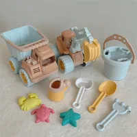 INS Children Beach Toys Set Digging Sand Plastic Bucket Shovel Engineering Truck Sand Molds Outdoor Beach Water Game Toys Tools 2