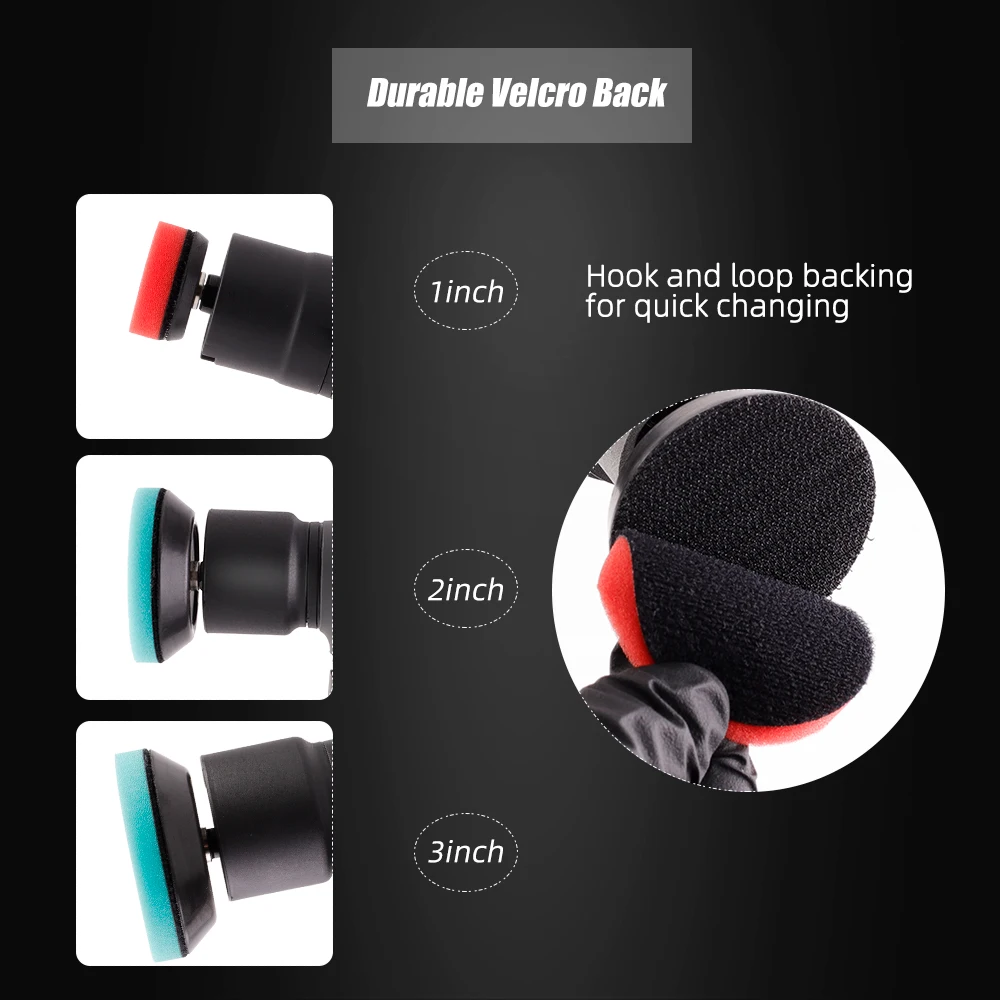 SPTA Cordless 12V Mini Car Polisher RO/DA Portable Handle Machine 1/2/3 Inch Pads Kit For Auto Detailing Waxing Polishing car polisher
