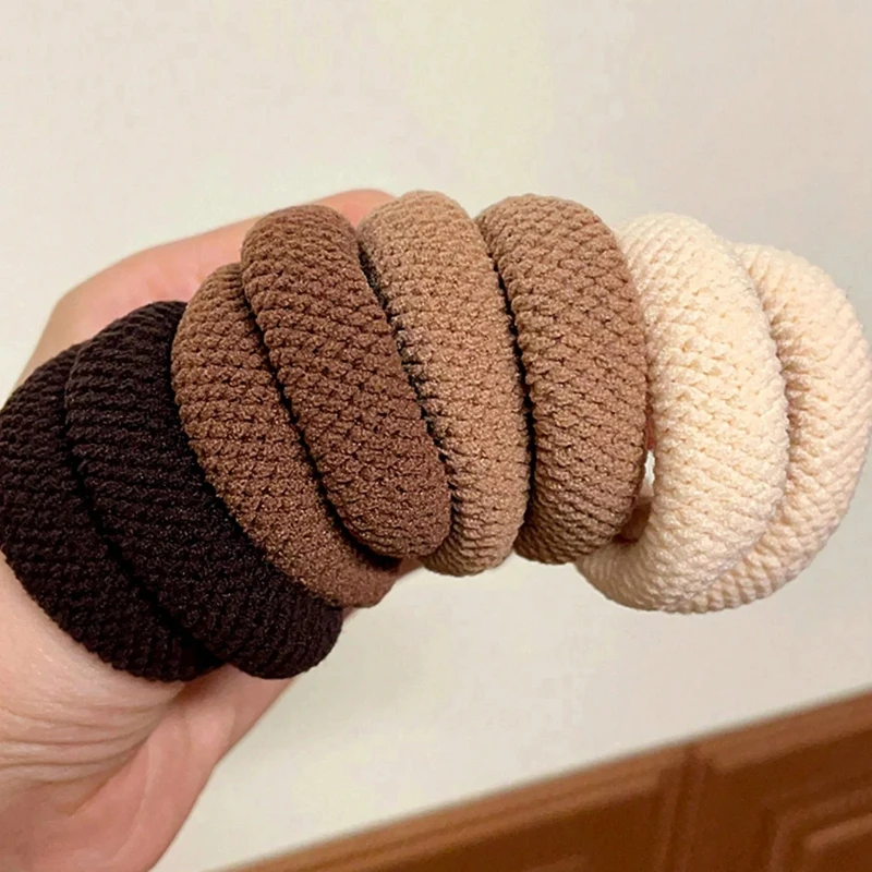 5/10 colori misti ad alta elasticità addensati versatili semplici elastici, delicati ai capelli (colore casuale) elastici per capelli corda per capelli - immagine 3