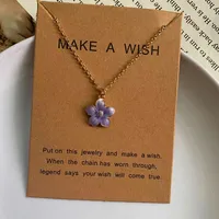 Korean Fashion Choker Necklace for Women Girl Colorful Flower Design Pendant Necklace Cute Romantic Neck Jewelry Wholesale - Image 3