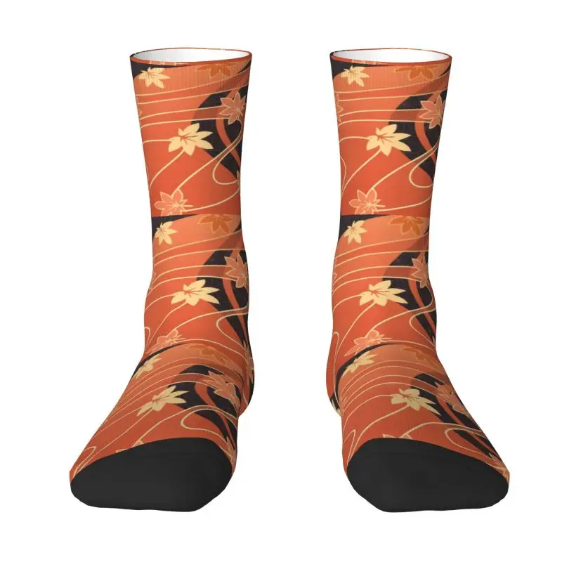 

Kaedehara Kazuha Maple Pattern Men's Crew Socks Unisex Fashion 3D Printed Genshin Impact Anime Game Dress Socks