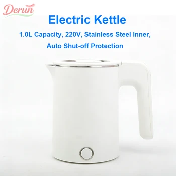 1.0L Travel Electric Kettle Portable Stainless Steel Automatic Power Water Boiler For Trip Camping Abroad Smart Kettle Pot 1