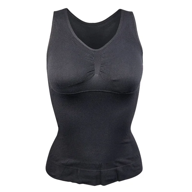 Shaper Slim Up Lift Plus Size Bra Tank Top Women Body Shaper Removable Shaper Underwear Slimming Vest Corset Shapewear black