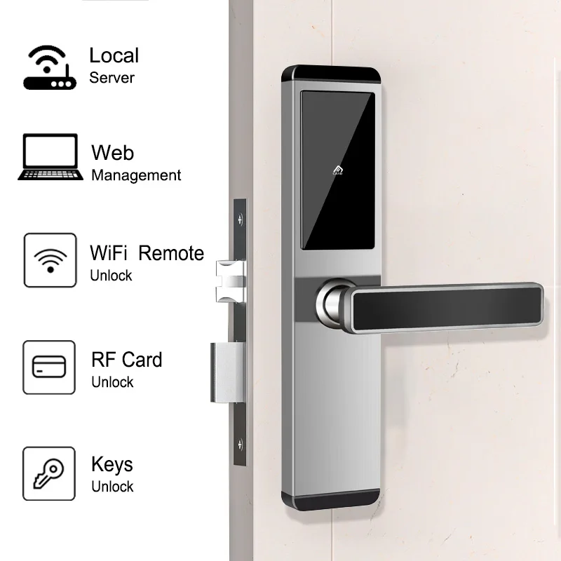Web-Management Online BLE RFID гостиничный замок System для деревянных дверей
