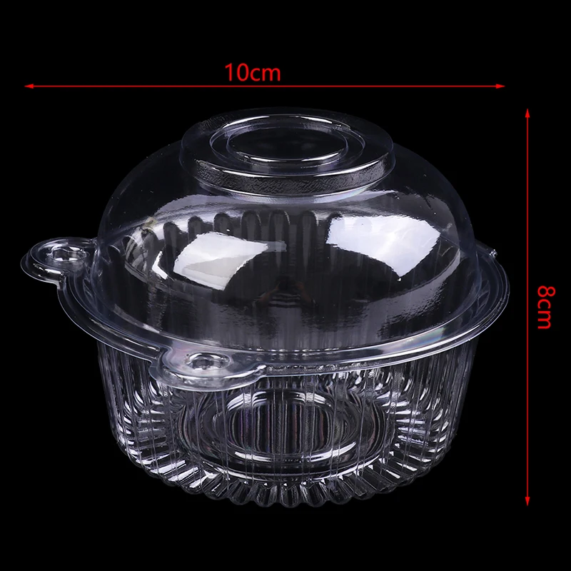 50 cup Plastic Transparent Cake Box Cute Kitten Head Cake Box Cat Ear Blister Packaging PVC Round West Point