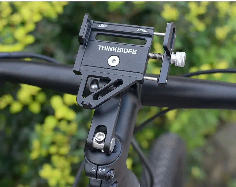 ThinkRider MTB Phone Mount Stand Bicycle Holder 270° Rotatable Aluminum Adjustable Bike Phone Holder Non-slip