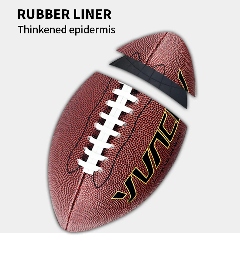 Description Picture 3 of item1pc Standard American Football For Youth And Adult Outdoor Sports Game Competition Training , Rugby Size 9 , 6 , 3