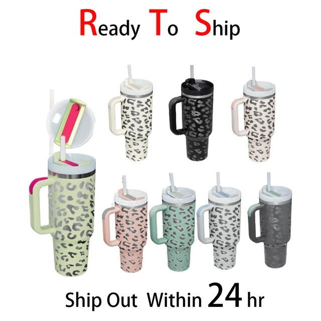 40 Oz H 2.0 Leopard Print Tumbler with Handle Car Mug with Straw Outdoor  Travel Stainless Steel Thermos Customizable Gifts - AliExpress