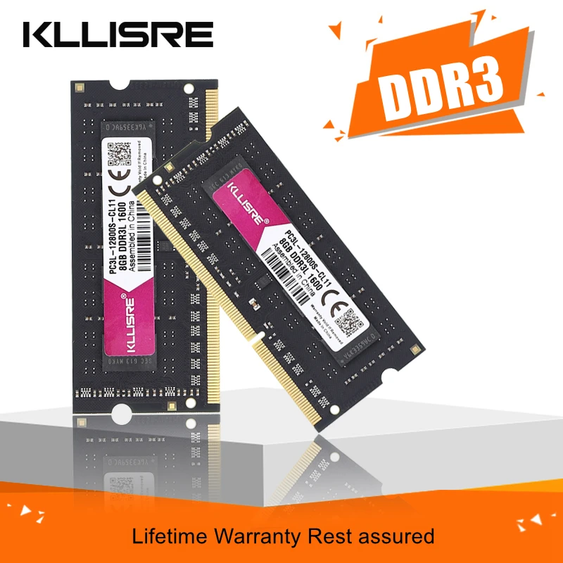 

Оперативная память для ноутбука Kllisre DDR3L DDR3 Sodimm 8 Гб 1600 МГц