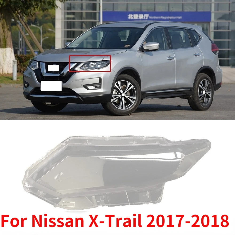 CAPQX  For Nissan X-Trail XTrail 2017-2018 Front Headlamp Glass Transparent Lamp cover Headlight Lampshade head light Lens 1