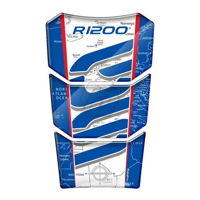 For BMW Motorrad R1250GS Adventure 2019-2022 3D Resin Motorcycle Tank Pad Sticker 40 Years GS / R1200GS Adventure LC 2014-2019 R1200GS-blue